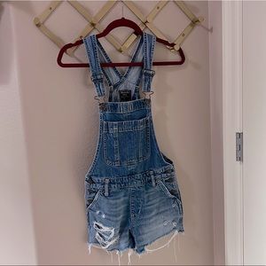 Abercrombie & Fitch Denim Shortalls XXS